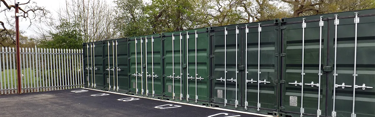 Locked container doors